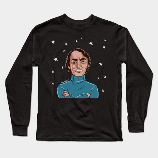 Carl Sagan Long Sleeve T-Shirt by danddurand